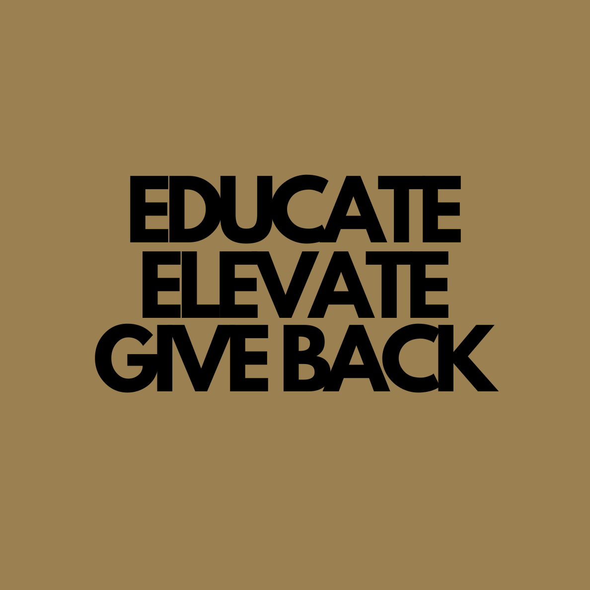 EDUCATE | ELEVATE | GIVE BACK